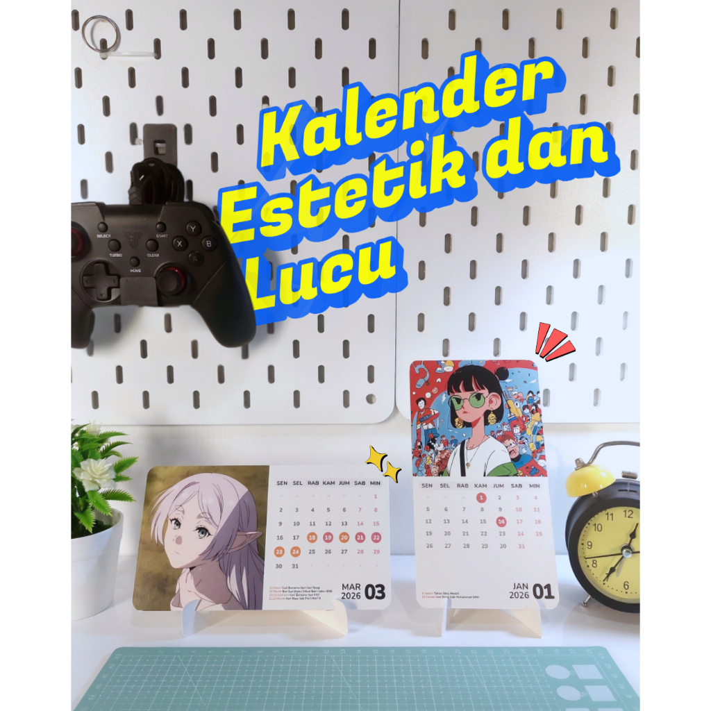 Kalender Custom Estetik, Lucu, Unik. Kalender Custom Gambar, Foto, QR Code. Kalender Gift, Souvenir.