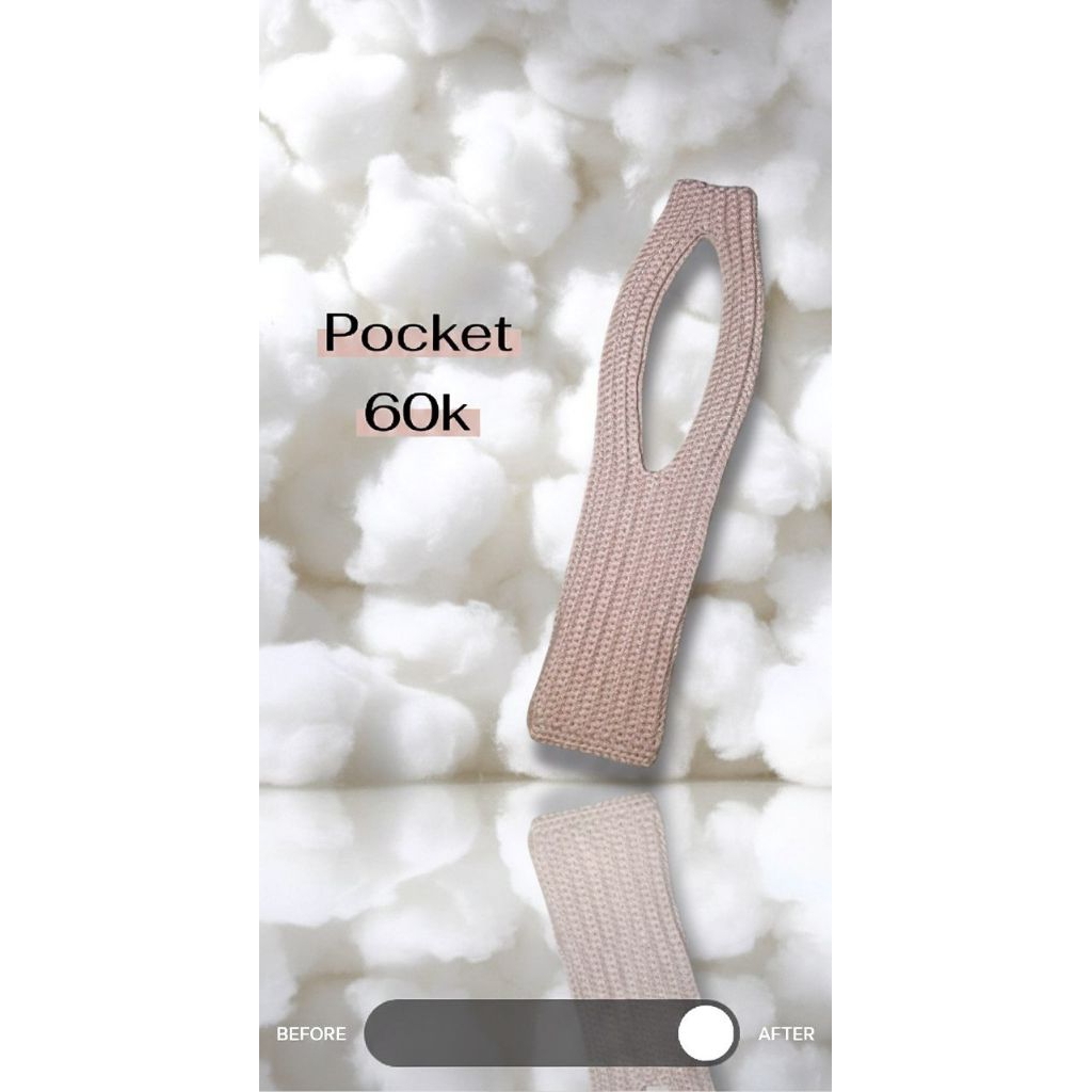 tempat hp, tas hp, rajutan tangan, phone pocket