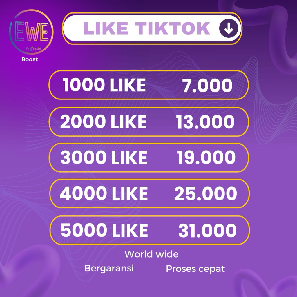 Like Tiktok Fyp Murah Like Tt Permanen Proses Cepat