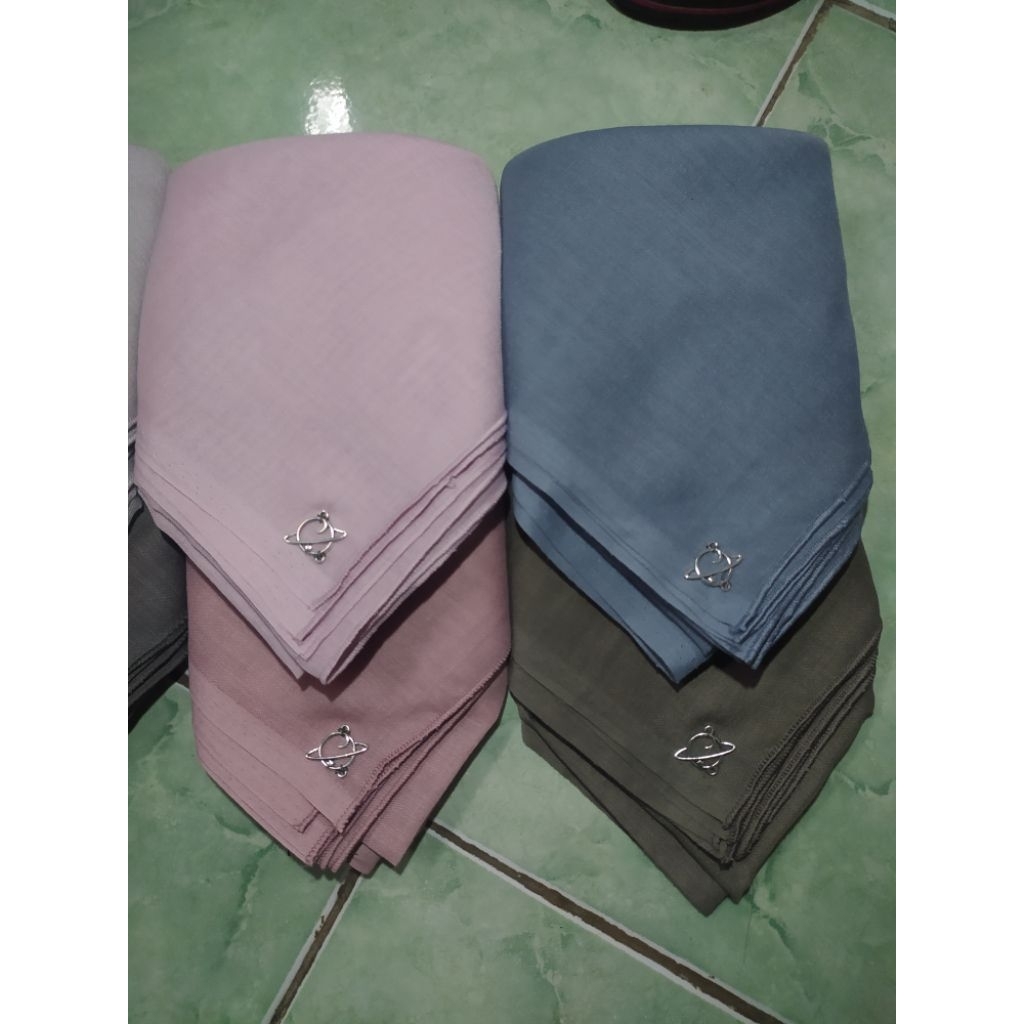 Hijab Segiempat Paris Jadul Variasi Warna Denim