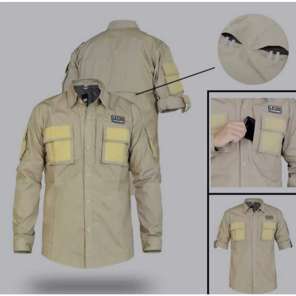 Kemeja Panjang Pria PDL Seragaman, Kantoran, Outdor