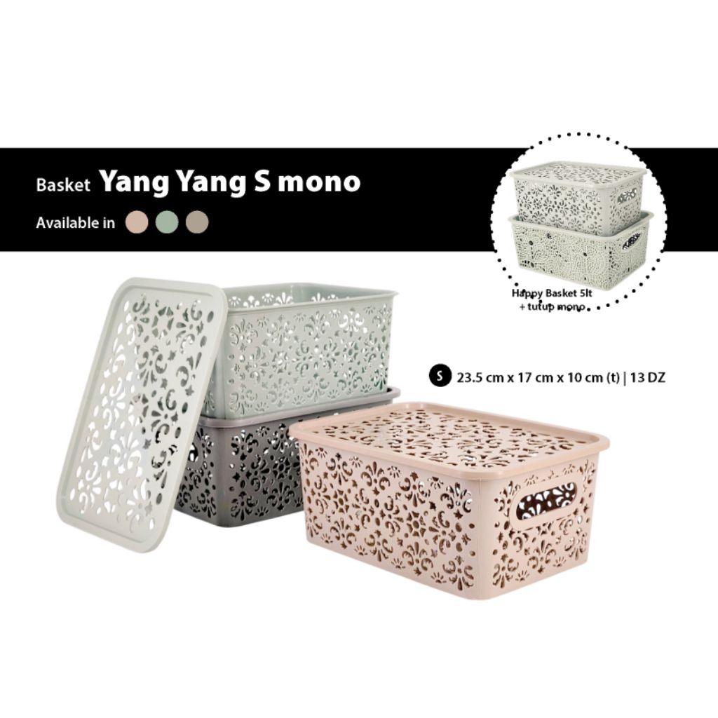 (6pcs)Keranjang yangyang S Eriko/Keranjang parcel/Keranjang serbaguna/Keranjang plastik