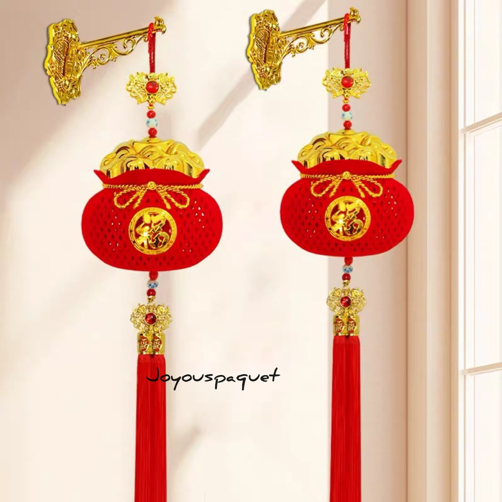 Gantungan Imlek Yenpao Lampu Nyala Sepasang Pasangan terbaru 2026 Fu Fuk Menyala CNY Chinese New Yea