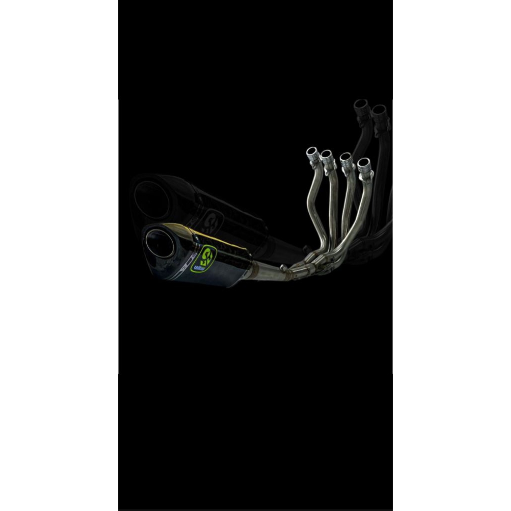 KNALPOT VILLAN TYPE MV2 CARBON FORGED BLACK FULL SYSTEM ZX25R