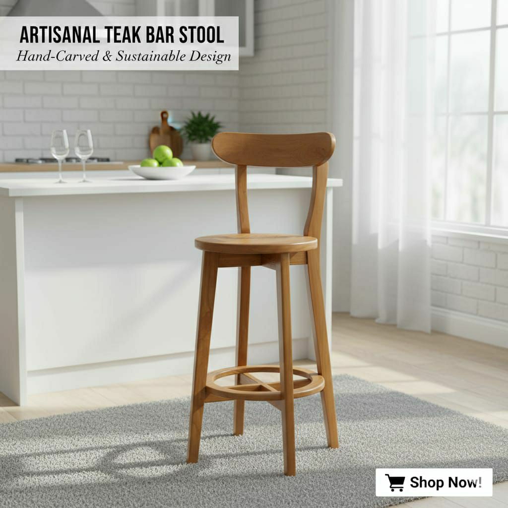 Kursi Bar Cafe / Kursi Cafe Tinggi / Kursi Bar Kayu Jati / Kursi Cafe Kayu Jati