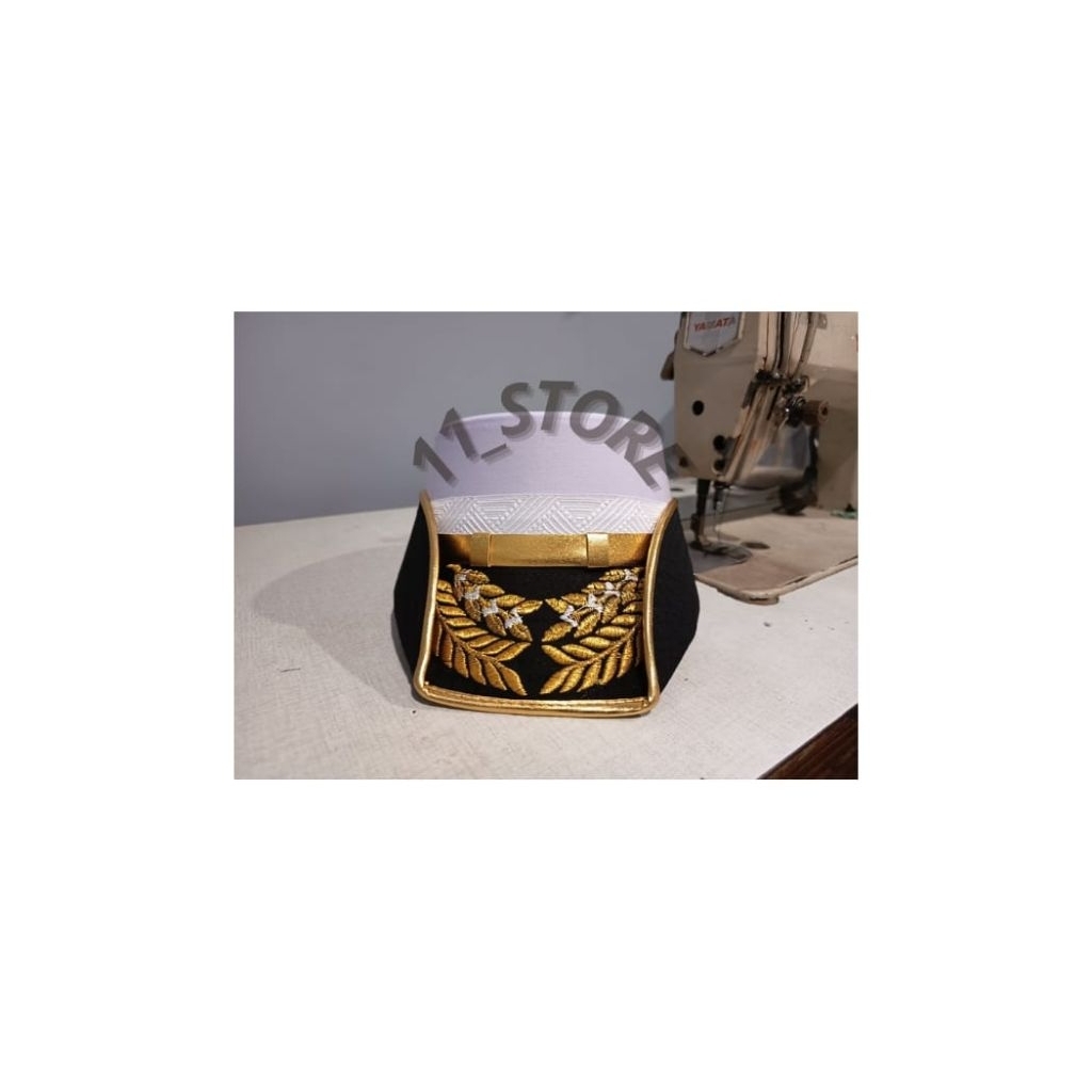 Topi kowad paskibra putih hitam