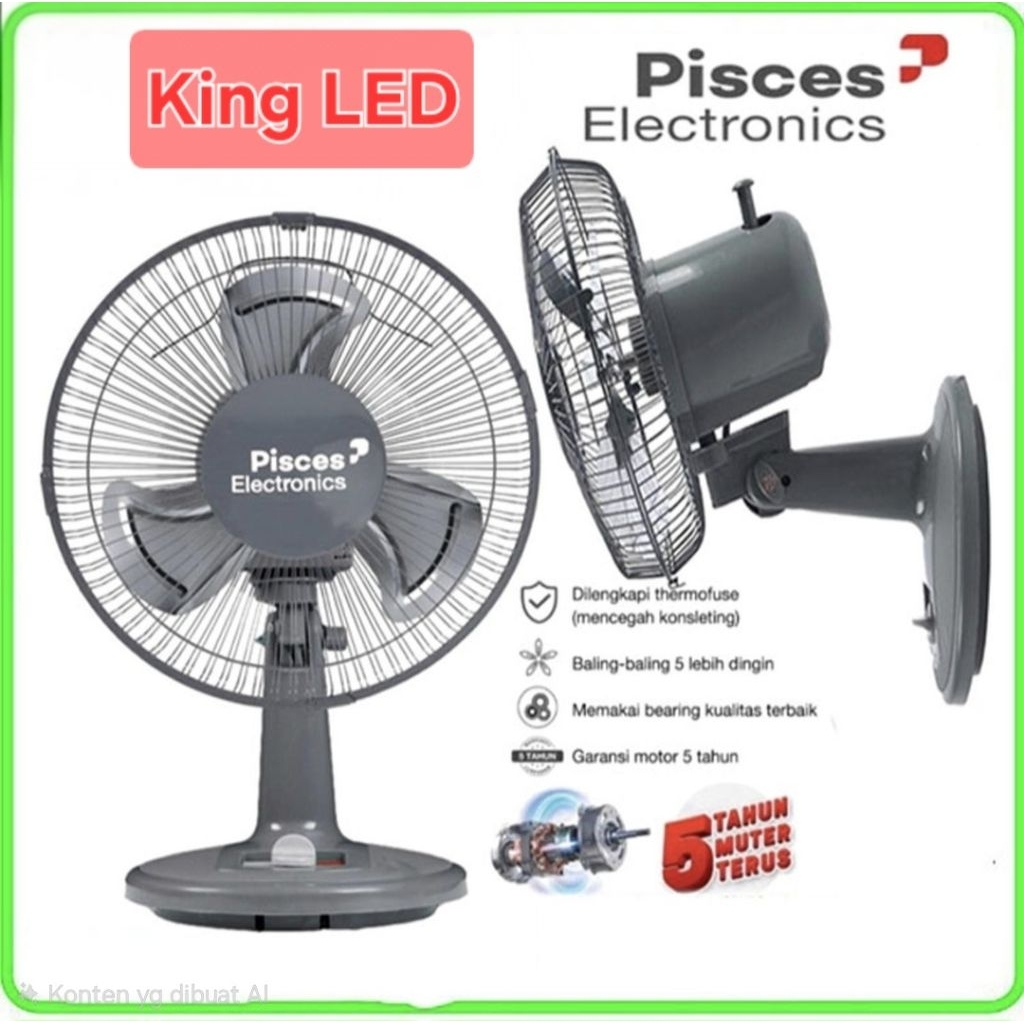 Pisces 101-PRO Kipas Angin Duduk 10 inch Menggunakan Bearing