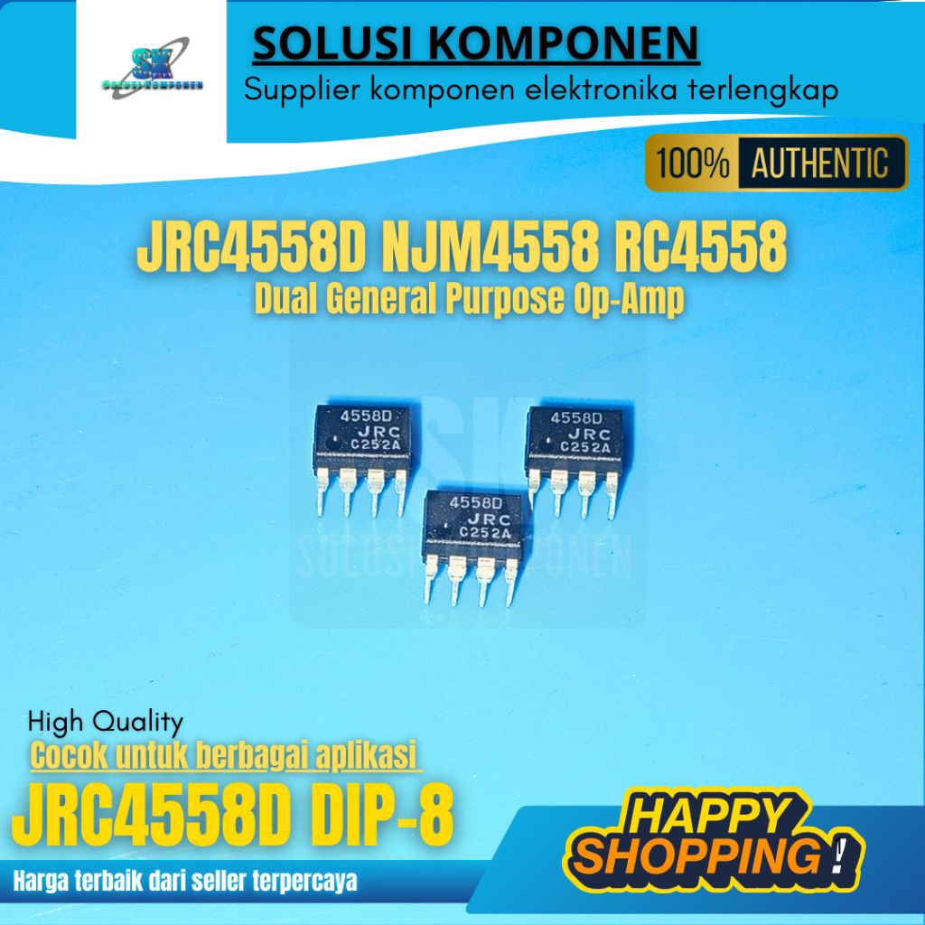 IC JRC 4558D ORIGINAL / JRC4558D / JRC 4558 D ASLI / JRC4558 /jrc4558d