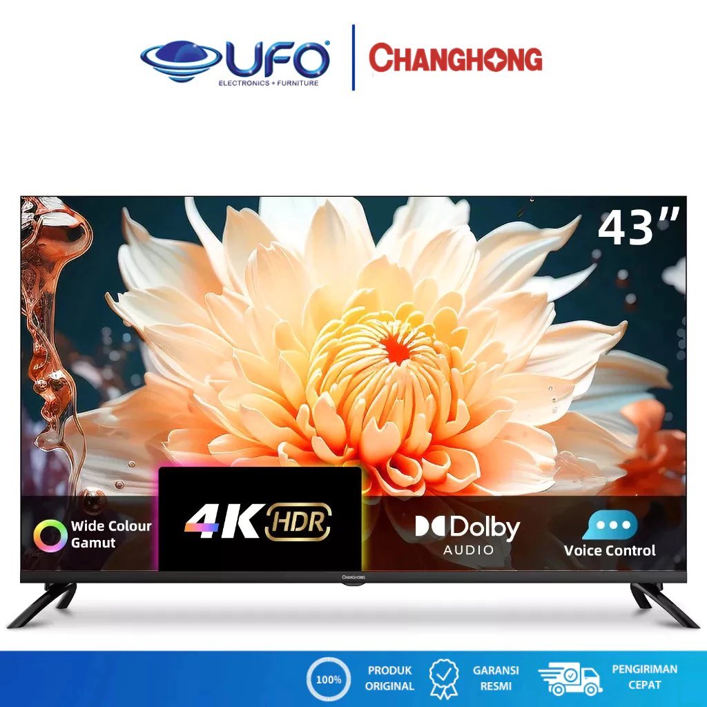 Changhong 43 Inch Smart Google QLED TV 4K UHD U43QCN1 | Smart TV 43 inch