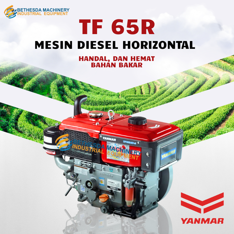 Diesel 6.5 HP Yanmar TF 65R-di Mesin Penggerak 6.5 PK Yanmar Radiator