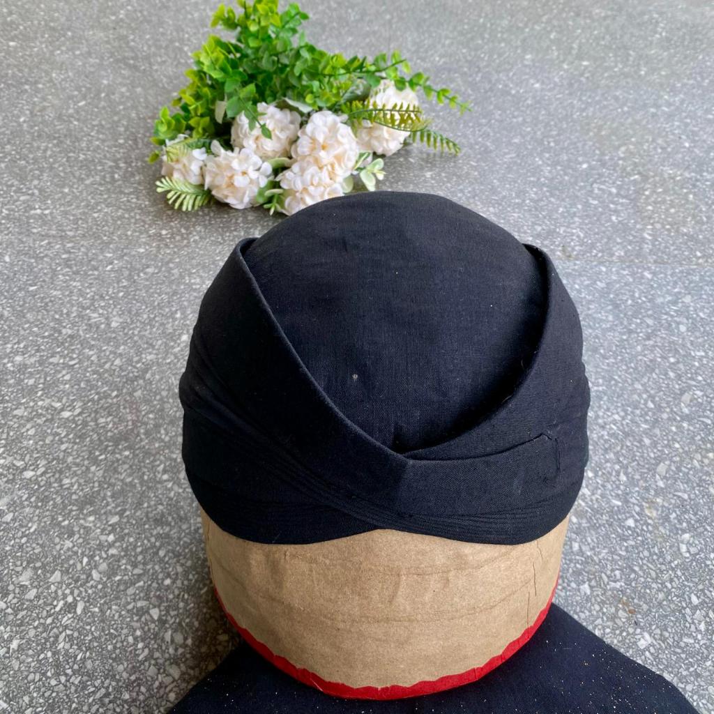 *Blangkon solo perbawan hitam polos