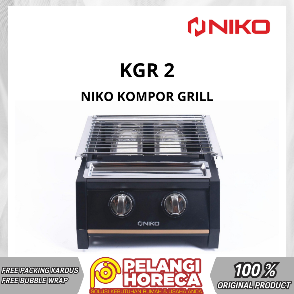 NIKO Kompor Grill Gas 2 tungku Grill Bakaran KGR2