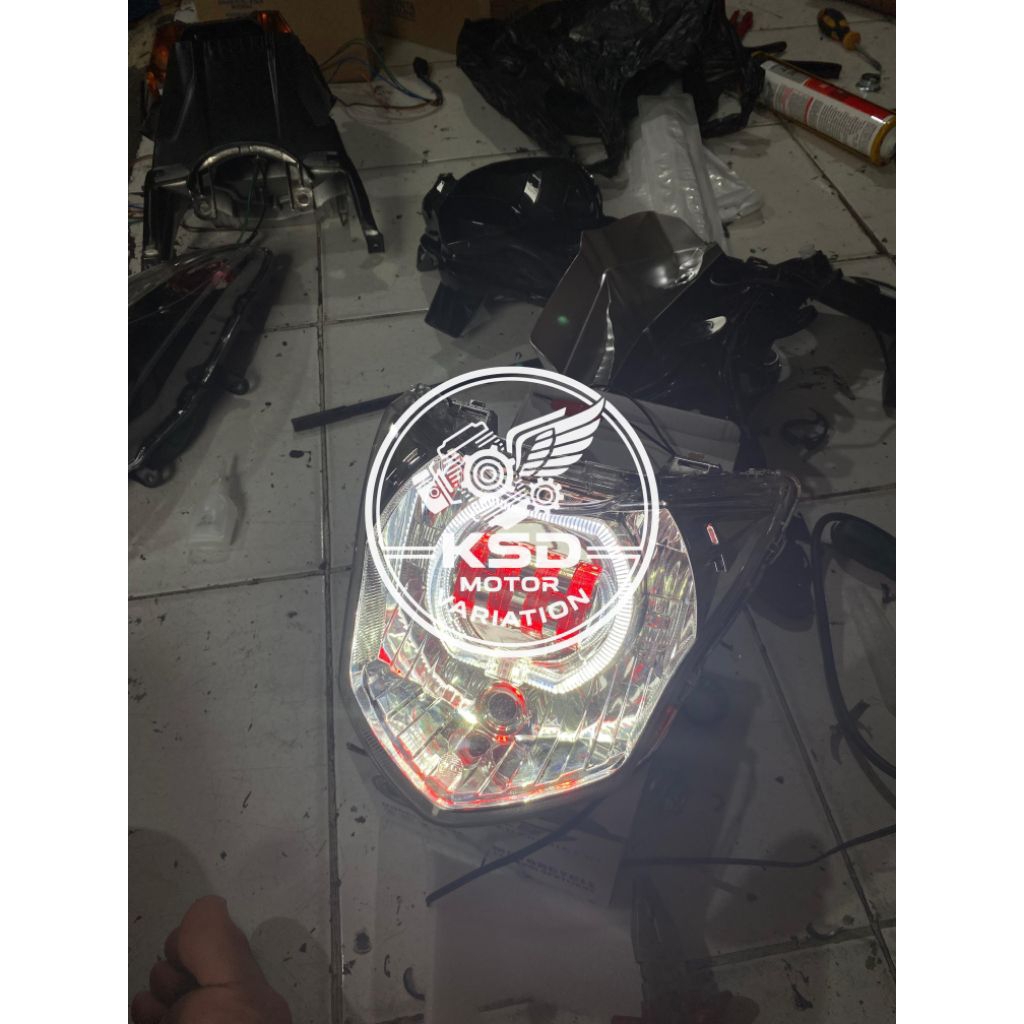 REFLEKTOR LAMPU DEPAN VERZA BILED 4 LENSA MOTORCYCLE