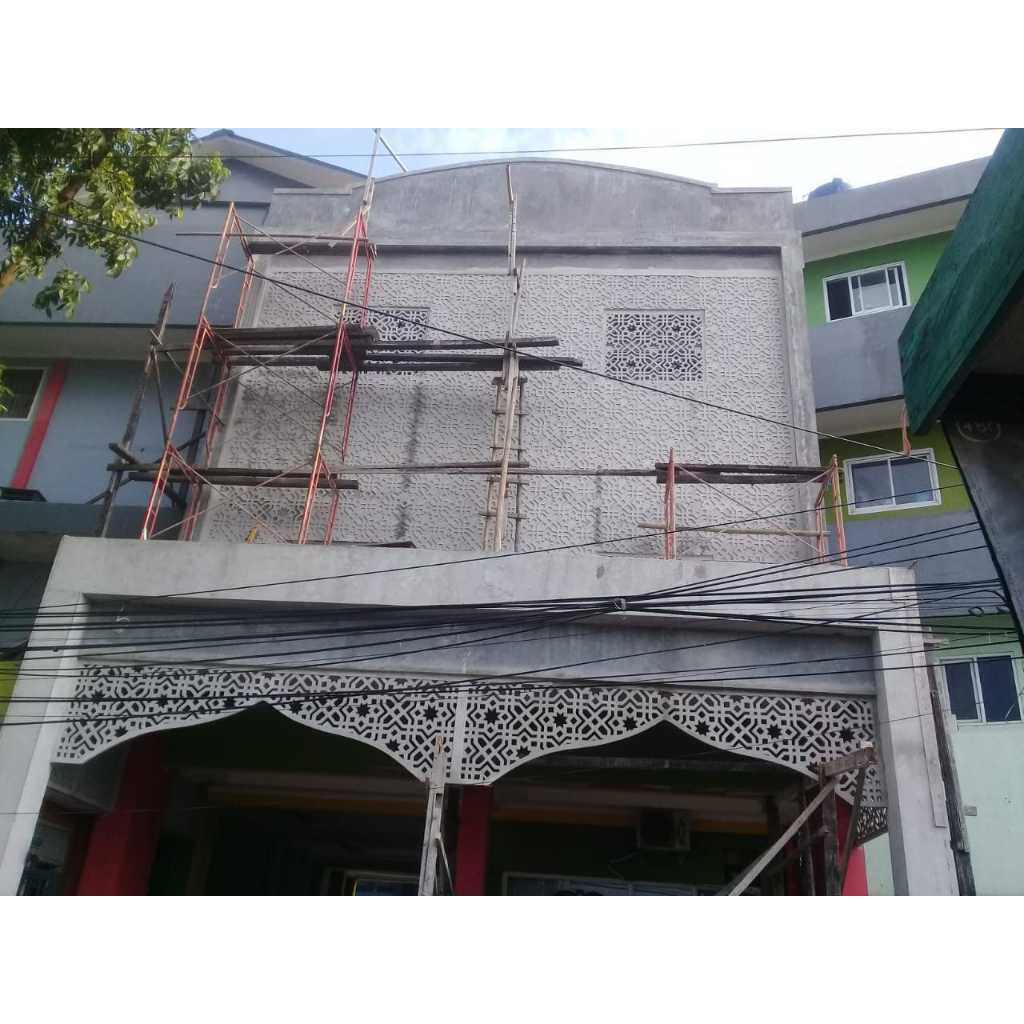 Dinding Masjid Estetik dengan Motif Islami GRC