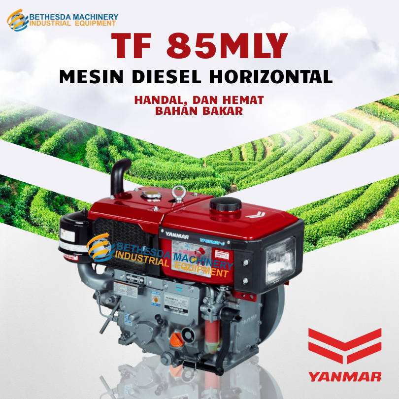 Diesel Yanmar 8.5 PK Mesin Penggerak Yanmar TF 85 MLY-di Radiator Lampu