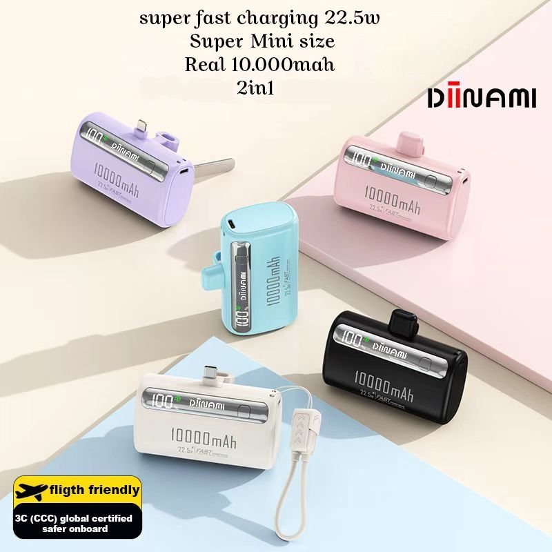 ORION CASE IINAMI P66 CCC ( 3C) Powerbank Mini macaron Fast Charging real 10.000mah PD 22.5W fast ch