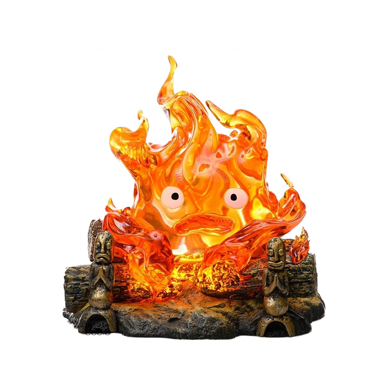 PRE-ORDER (PO) 12CM Studio Ghibli Howl's Moving Castle – Calcifer Breathing Lamp Kustom Figur Anime 