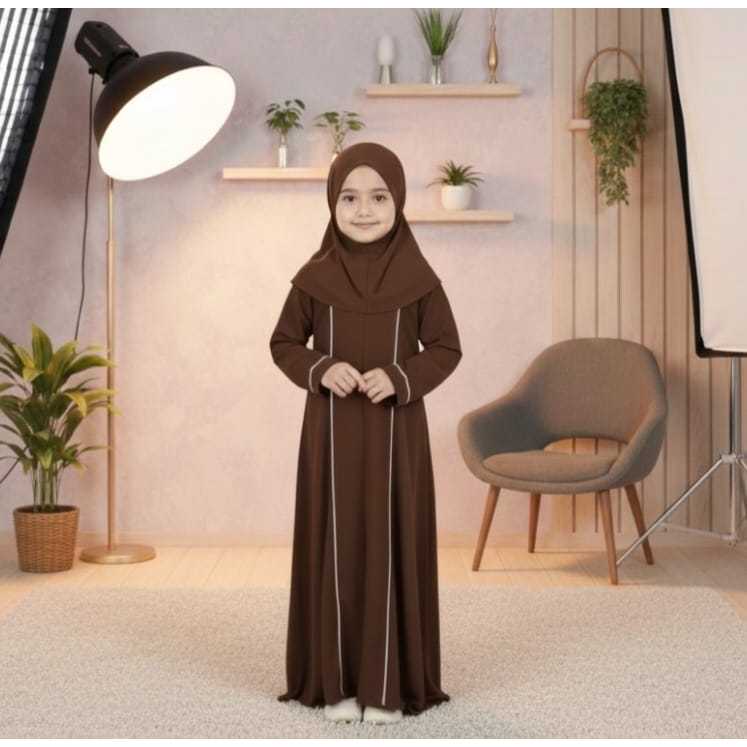 Abaya Anak Mahogani Pakaian Muslim Anak Perempuan 3 10 Tahun Terbaru