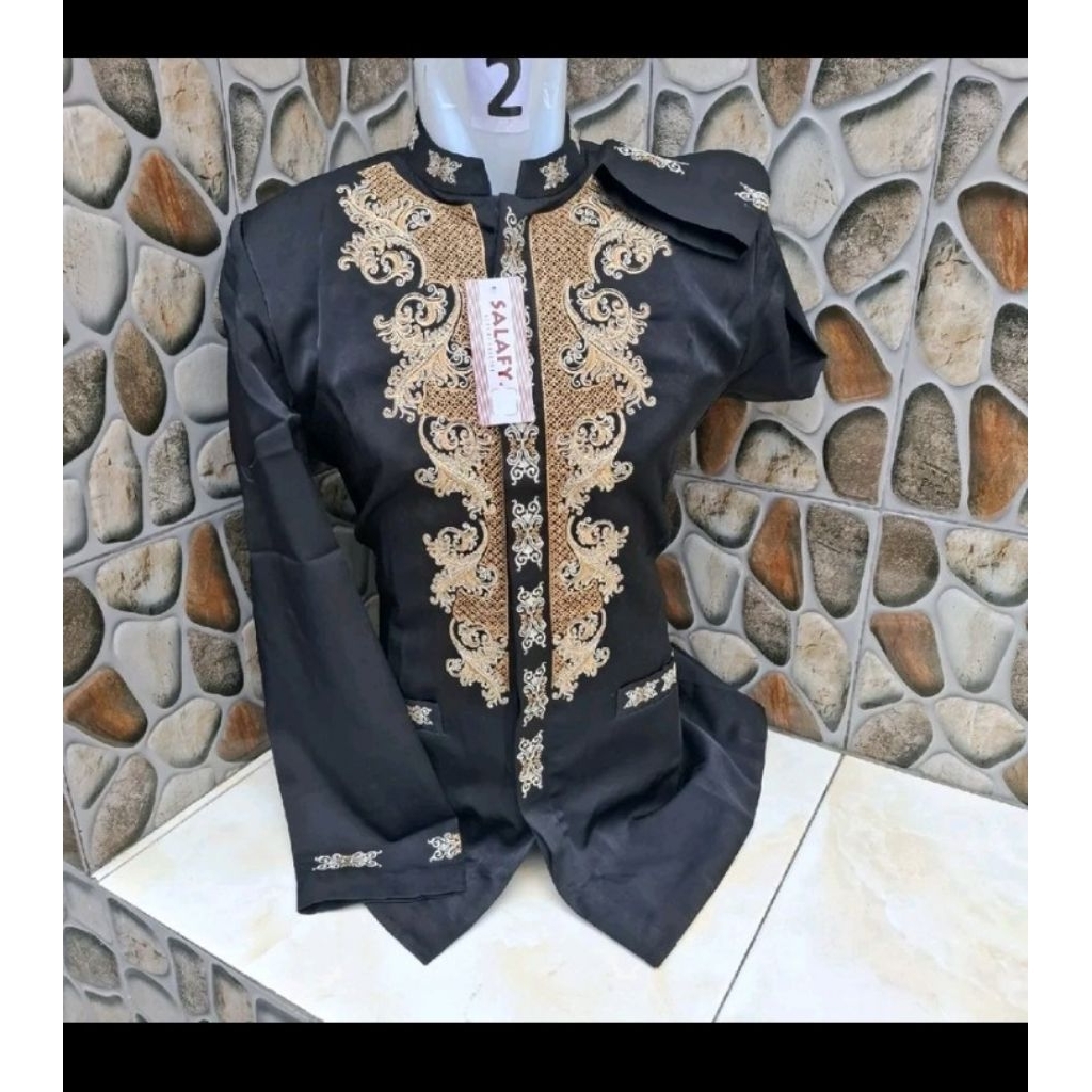 jasko mewah salafi bordir dada kantong depan
