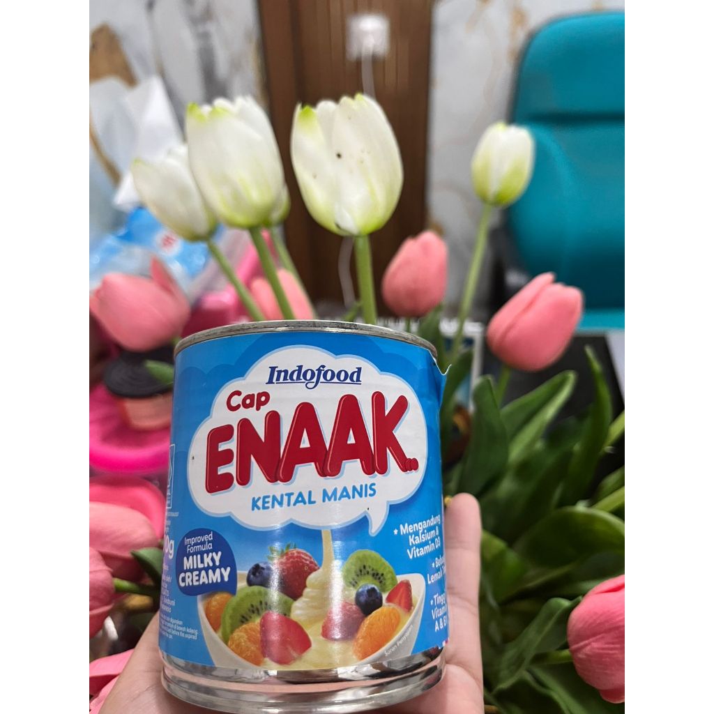 Susu Cap Enak Kental Manis Milky Creamy 370 gram Putih Dan Coklat Kemasan Kaleng