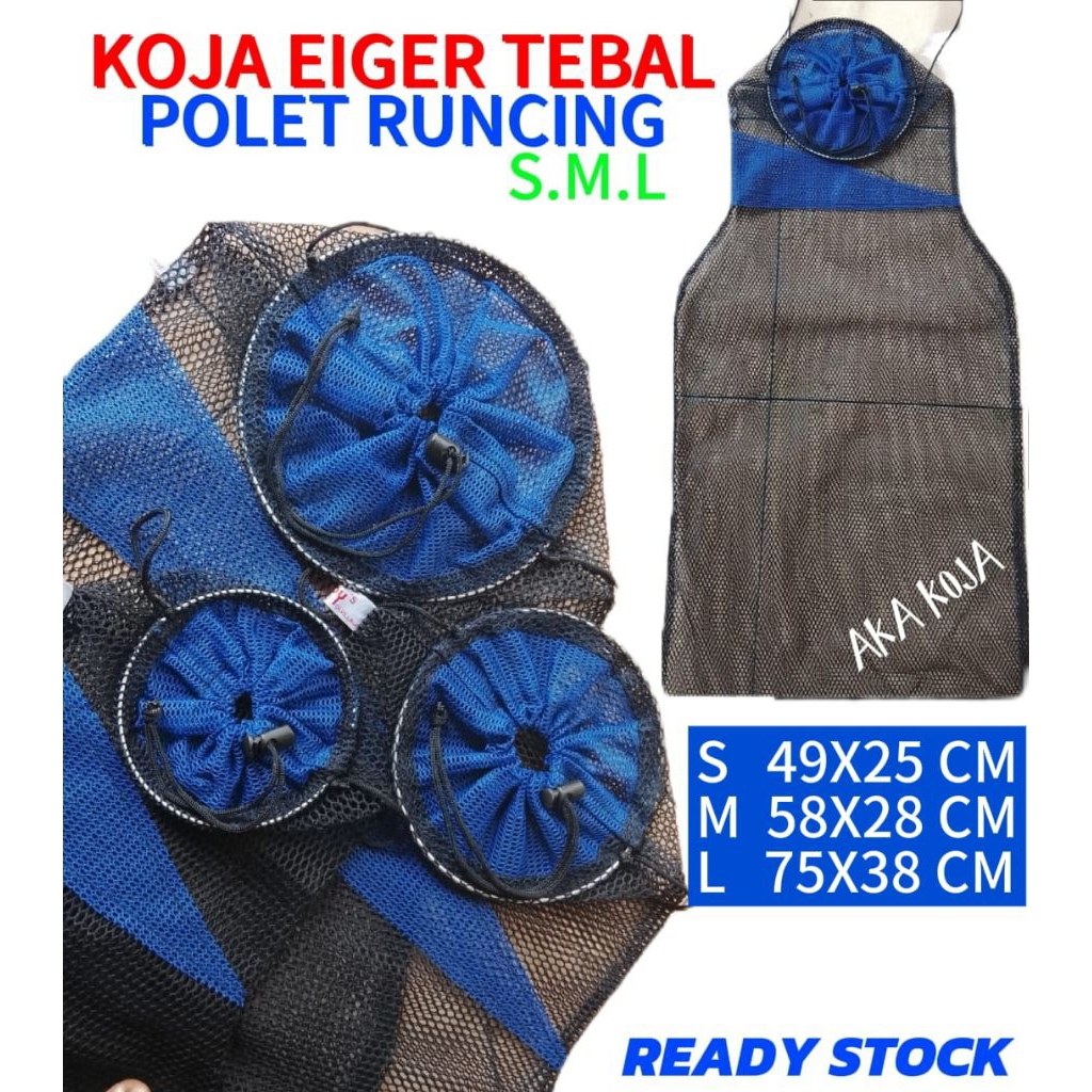 KOJA IKAN KERUMBU IKAN WADER KORANG IKAN WADER KOJA IKAN PANCING KUAT TEBAL KOJA TUTUP SERUT S. M. L