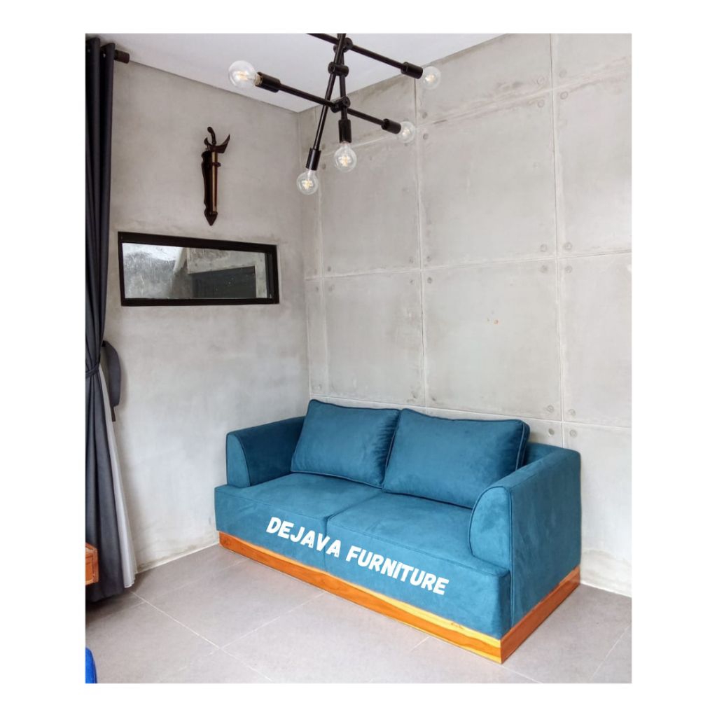 Sofa single Alena premium panjang 180 kaki full kayu jati