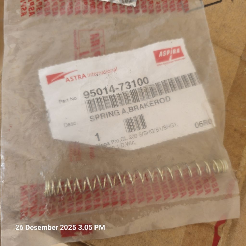 pir kawat rem belakang honda grand. 95014-73100