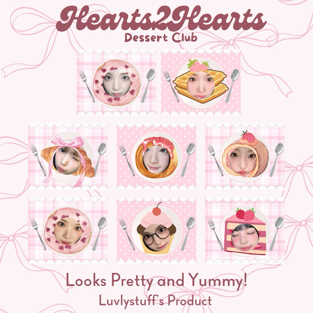 [Luvlystuff] HEARTS2HEARTS DESSERT CLUB STICKER PHOTO GLOSSY DECO KPOP H2H GIRLGROUP