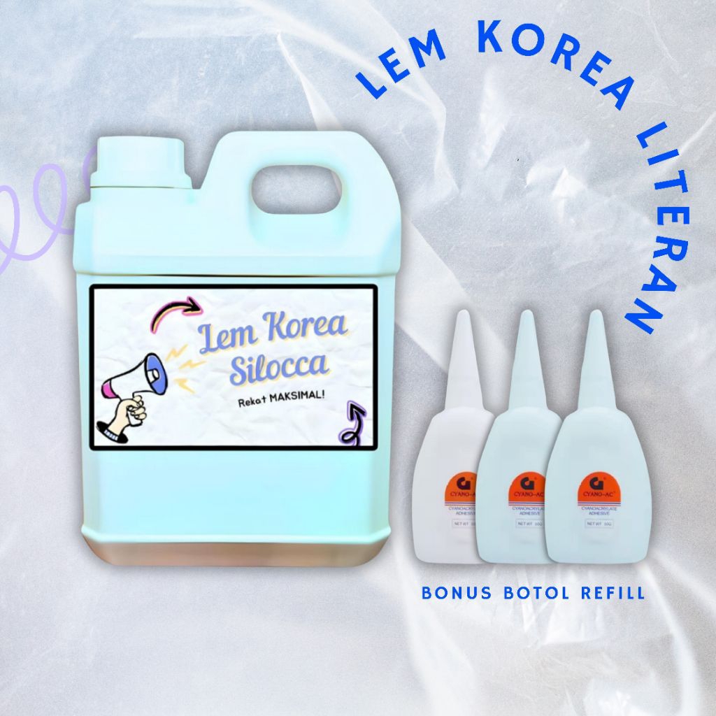 Lem Korea Jerigen 1 Liter/Lem Korea/Lem Literan/Lem Super/Lem Kayu/Lem Terkuat/Lem Rekat/Lem Sepatu