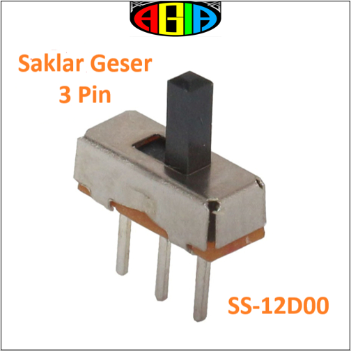 Switch Slide SS-12D00 Mini Toggle SPDT 3P 1P2T ON ON  3pin Saklar Geser SS12D00