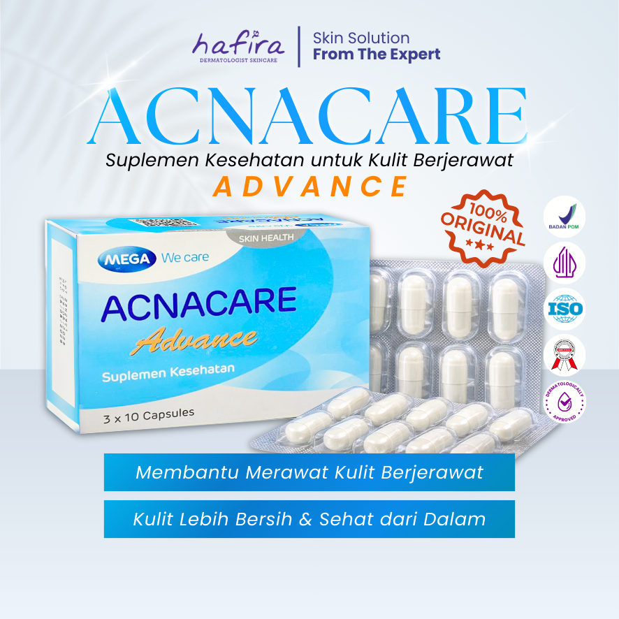 ACNACARE Advance Suplemen Kulit Berjerawat Kurangi Jerawat & Menjaga Kesehatan Kulit dari Dalam