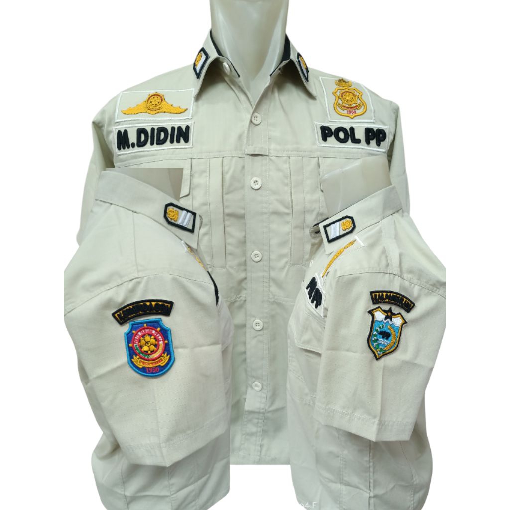 KEMEJA PDH POL PP BAHAN RIPSTOK LENGAN PENDEK/PDH POL PP