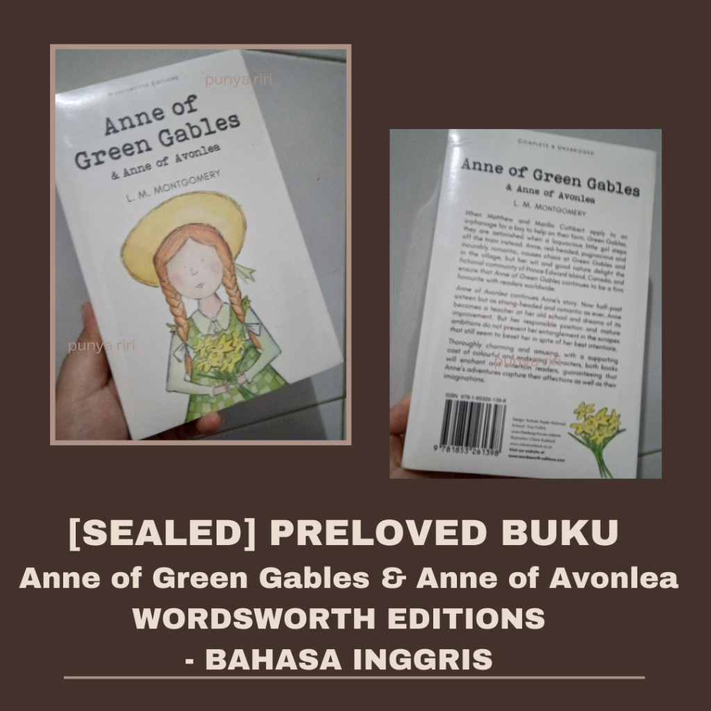 PRELOVED LIKE NEW - SEALED - BUKU  Anne of Green Gables & Anne of Avonlea WORDSWORTH EDITIONS - BAHA