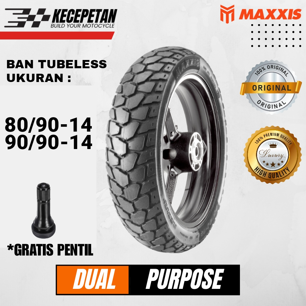 BAN MOTOR MAXXIS TAHUN PRODUKSI 2025 MAXXIS DUAL PURPOSE CROSS M6239 M6240 UKURAN 80/90-14 & 90/90-1