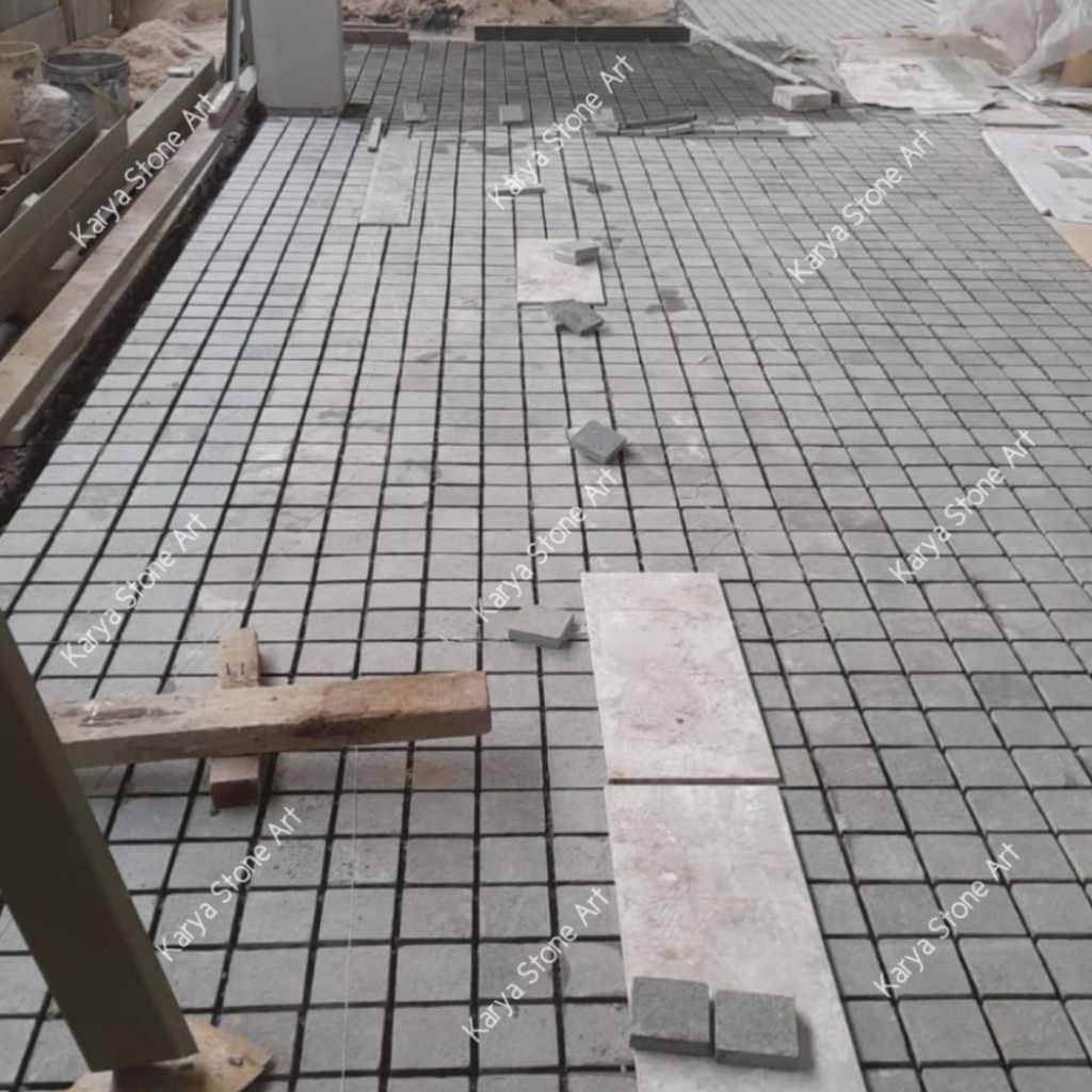 Andesit Caport 10x10x3 | Batu Andesit Bakar | Andesit Abu Bakar | Andesit Polos Bakar | Batu Granit 