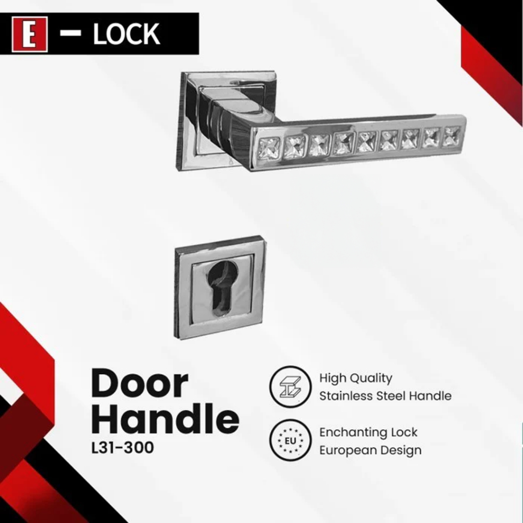 Handle Pintu Rumah Elock luxury Belian Chrome L31-300
