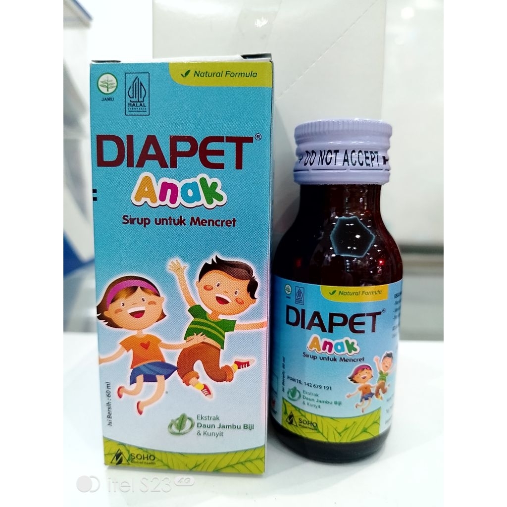 OBAT DIARE | SIRUP DIARE ANAK | SIRUP SAKIT PERUT | DIAPET SIRUP ANAK 60ML