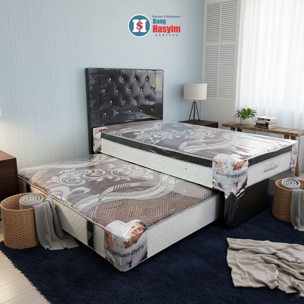 BANG HASYIM springbed two in one, springbed sorong, kasur 2 in 1, springbed minimalis, kasur anak, s