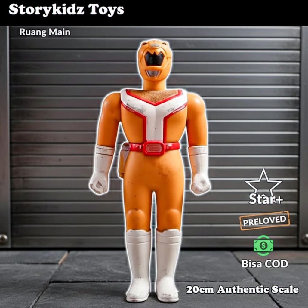 Figure Power Rangers Zeo Yellow Ohranger Kuning 20cm - Mainan Jadul Vintage Authentic Scale