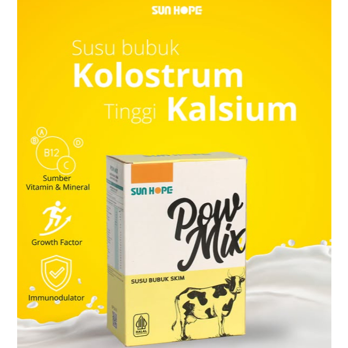 Pow Mix SUSU BUBUK SKIM - SUN HOPE Susu Bubuk Kolostrum Tinggi Kalsium