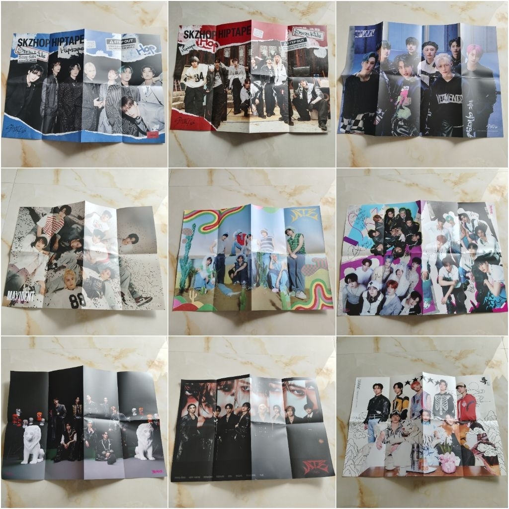 POSTER STRAY KIDS OFFICIAL HOP ODDINARY MAXIDENT ATE ROCKSTAR 5STAR NOEASY