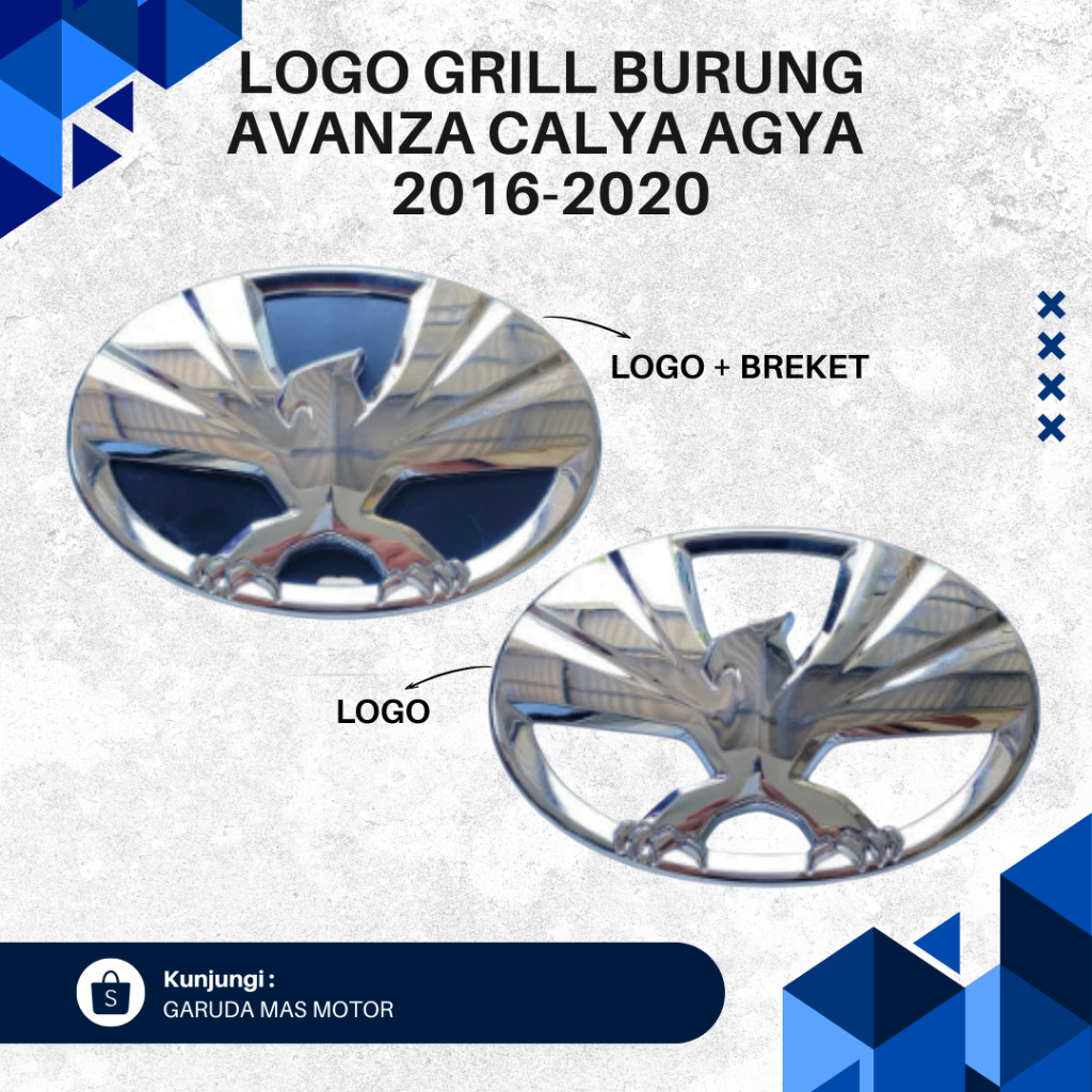 LOGO GRILL BURUNG TOYOTA AVANZA CALYA AGYA 2016 - 2020