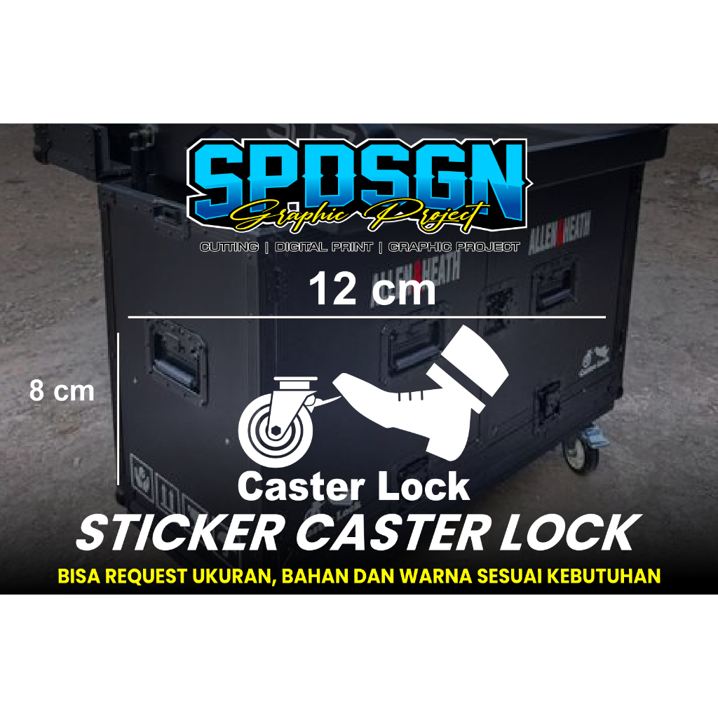 Sticker Caster Lock Hardcase Box Sound