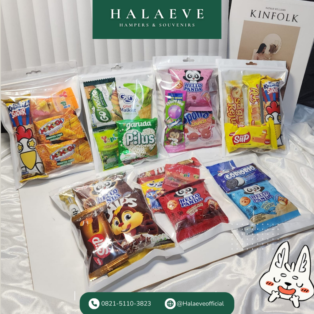 Paket Snack Ulang Tahun Anak 5000 | Hampers Ciki Susu Termurah | Goodie Bag Ultah - HALAEVE