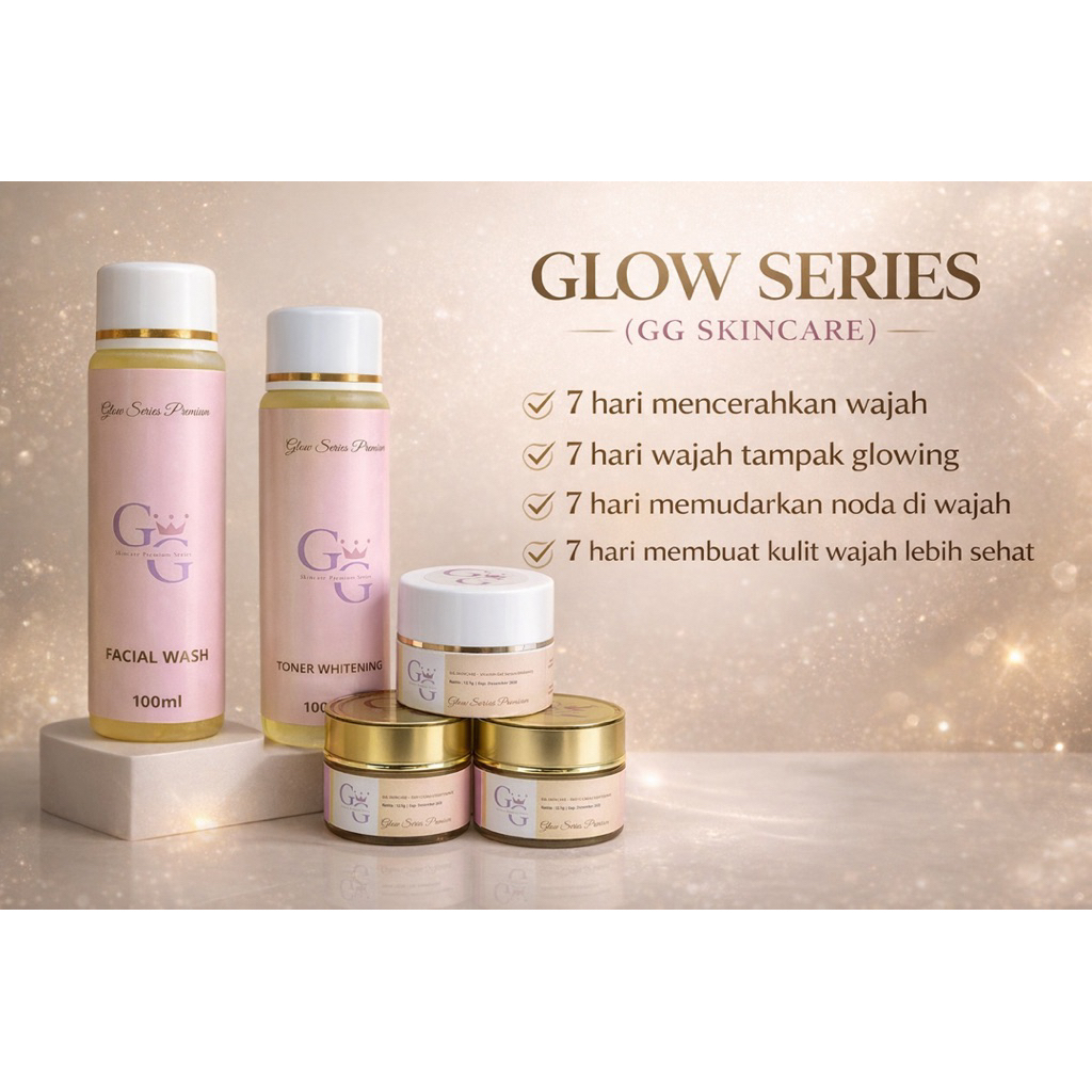 Cream pemutih wajah Glow GG SKINCARE (PAKET GLOWING EXPRESS)