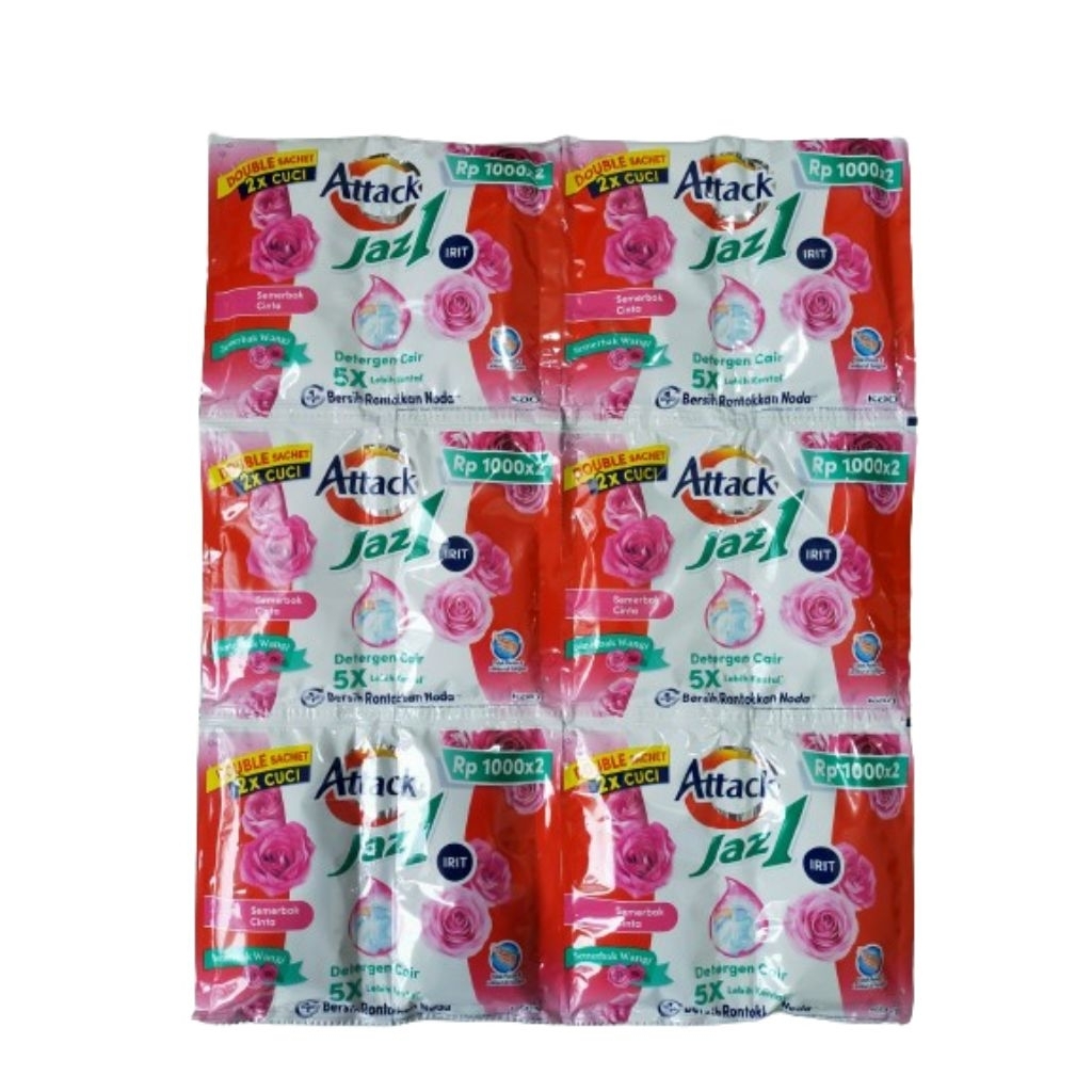 ATTACK JAZZ 1 DETERGEN CAIR NETTO 12 SACHET