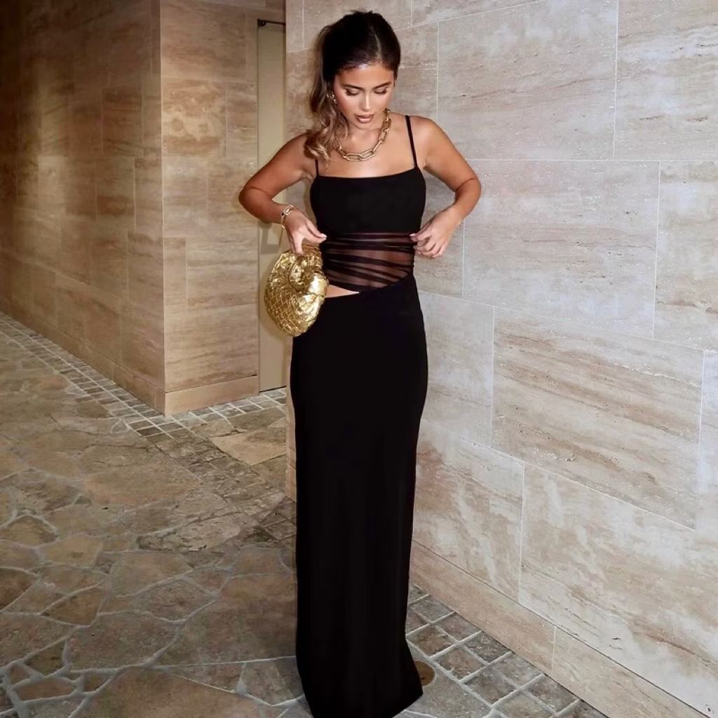 Black Dress Wanita Party Sexy Dress Impor D0923 dress pesta Hitam wanita/ Gaun Pesta hitam sexy dres