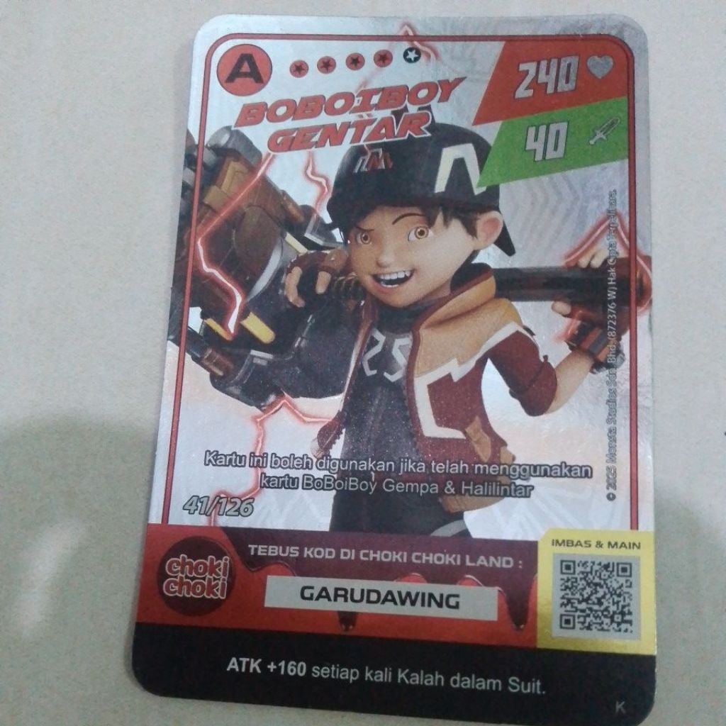 Monsta Galaxy Card, Boboiboy Gentar seri 2 41/126
