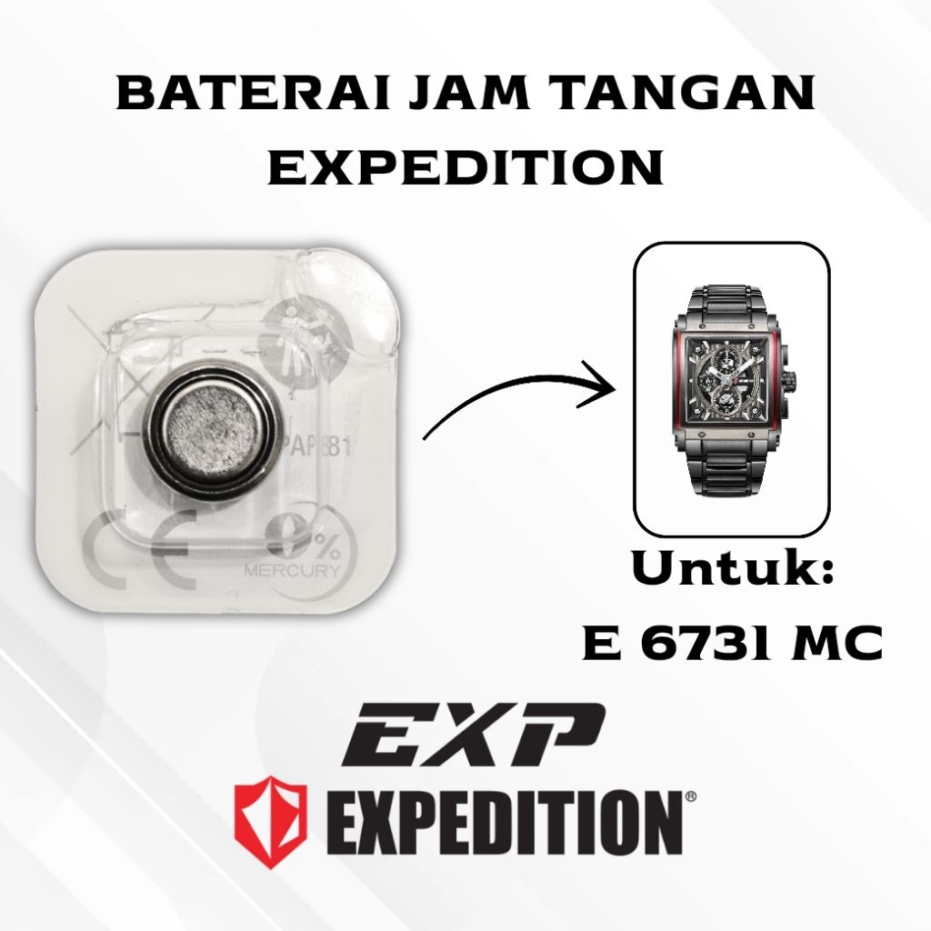 Baterai Jam Tangan Expedition E 6731 MC Original