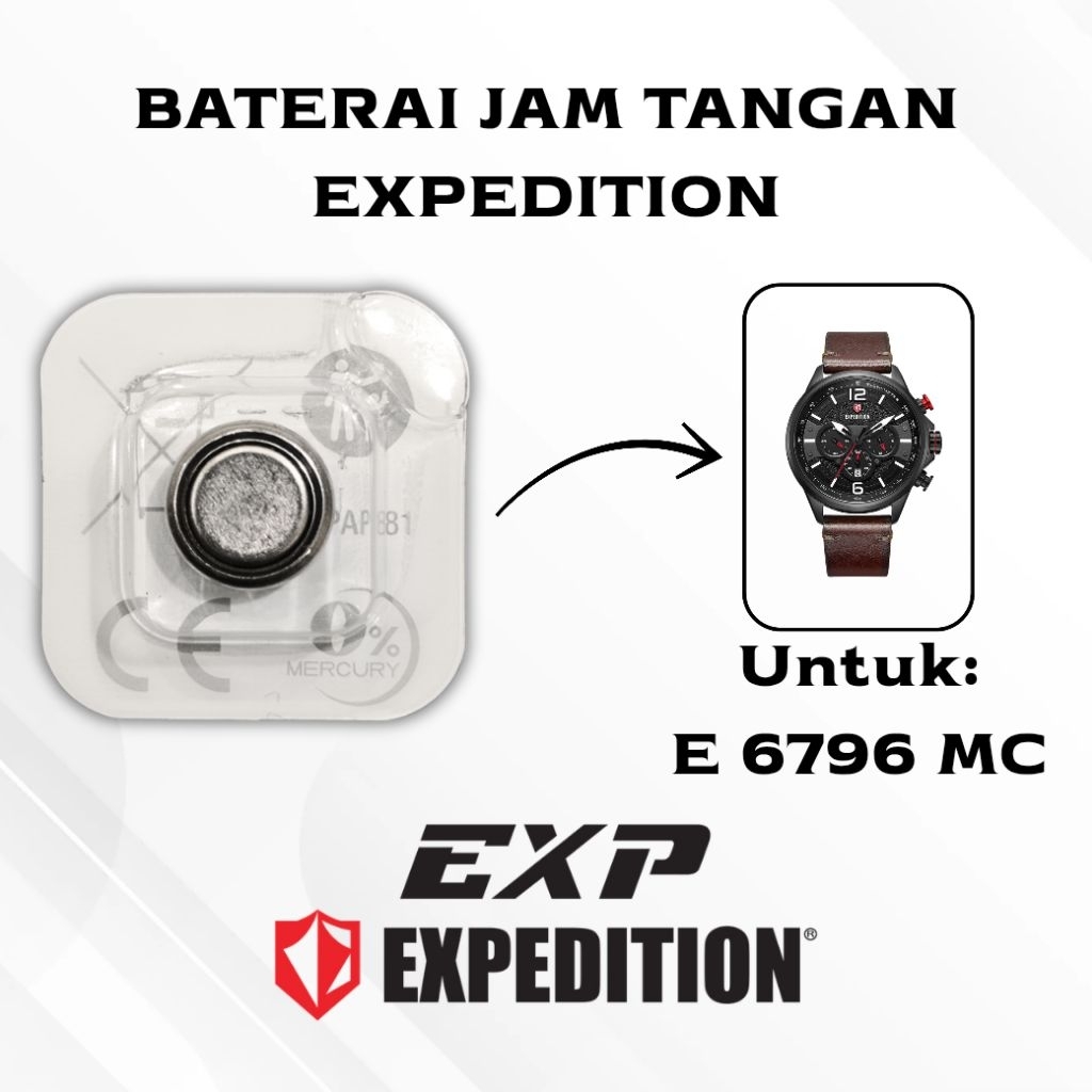 Baterai Jam Tangan Expedition E 6796 MC Original